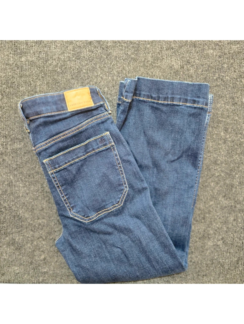American Eagle High‑Rise Kick Boot Crop Jeans  Next Level Stretch Size 2 Short - Picture 4 of 9